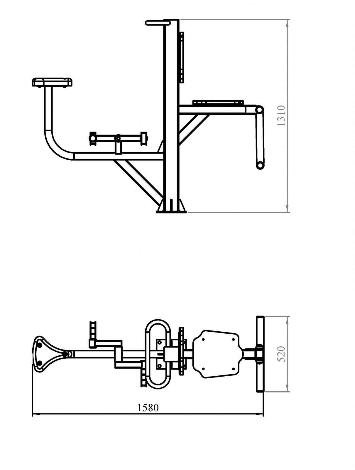 Уличный тренажер Велосипед + флекс Air Gym YT86