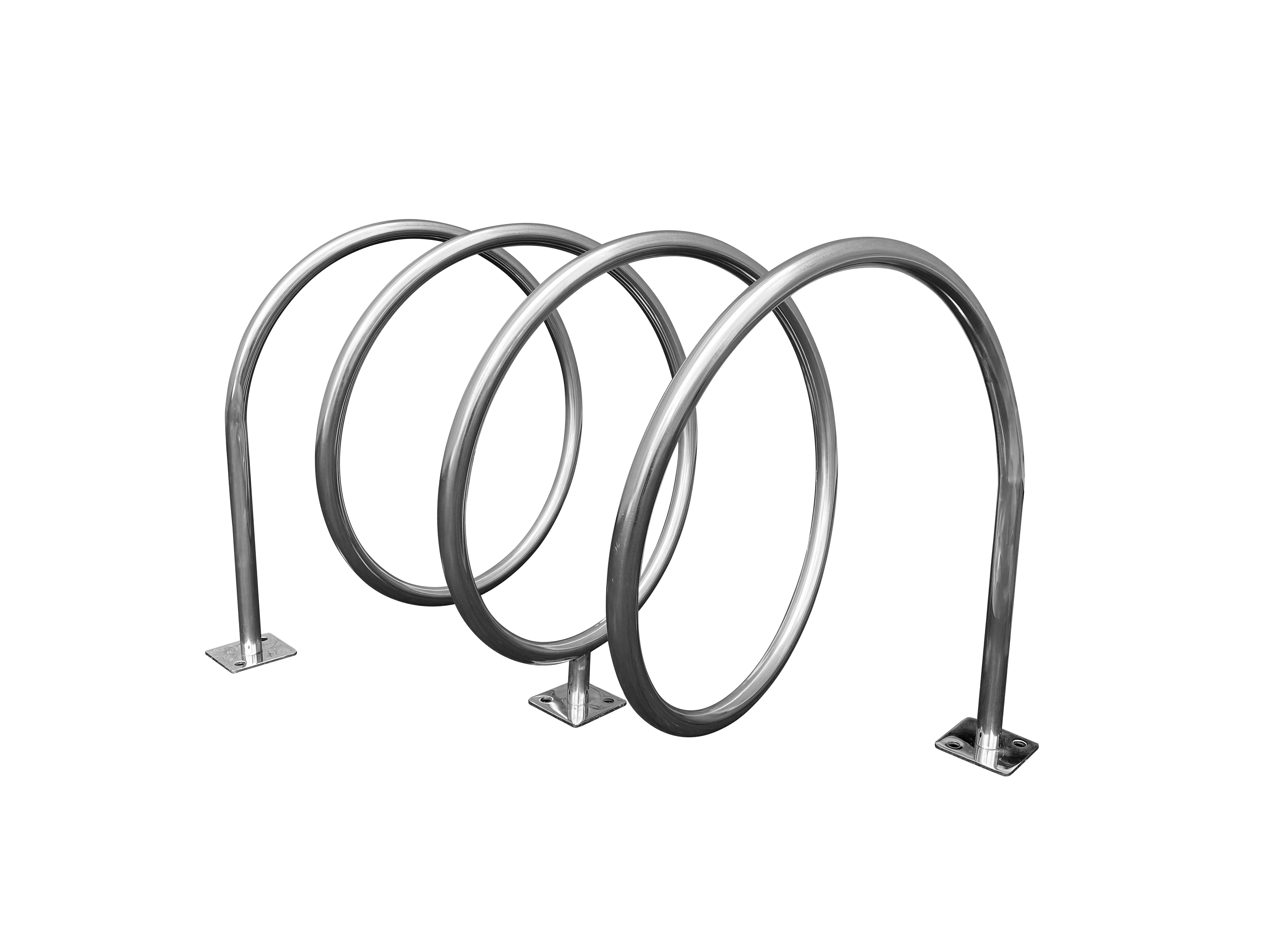 Велопарковка 7-ми местная Air Gym «Спираль» из нержавейки