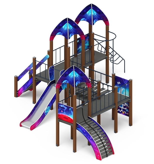 КОСМОПОРТ детский игровой комплекс ДИК 2.14.07-02 (H=1200)