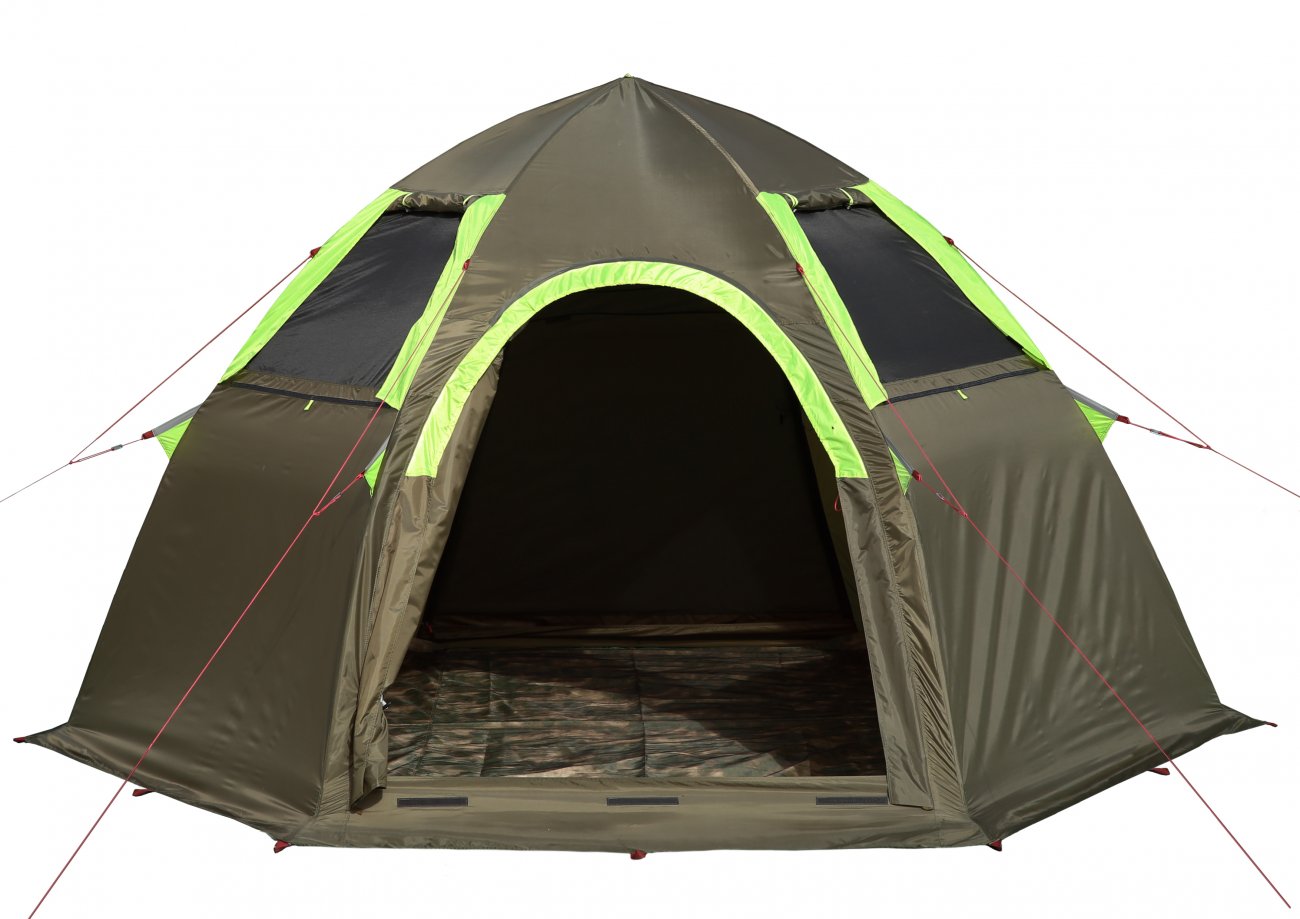 Летняя палатка ЛОТОС 5 Мансарда М (2 двери; стеклокомпозитный каркас)