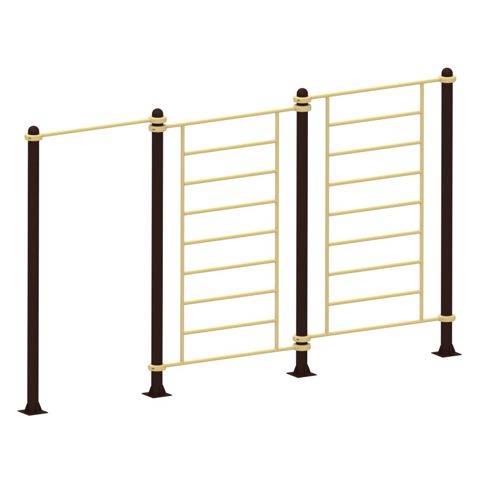 Трехсекционный прямой турник+шведская стенка Air-Gym YSK39