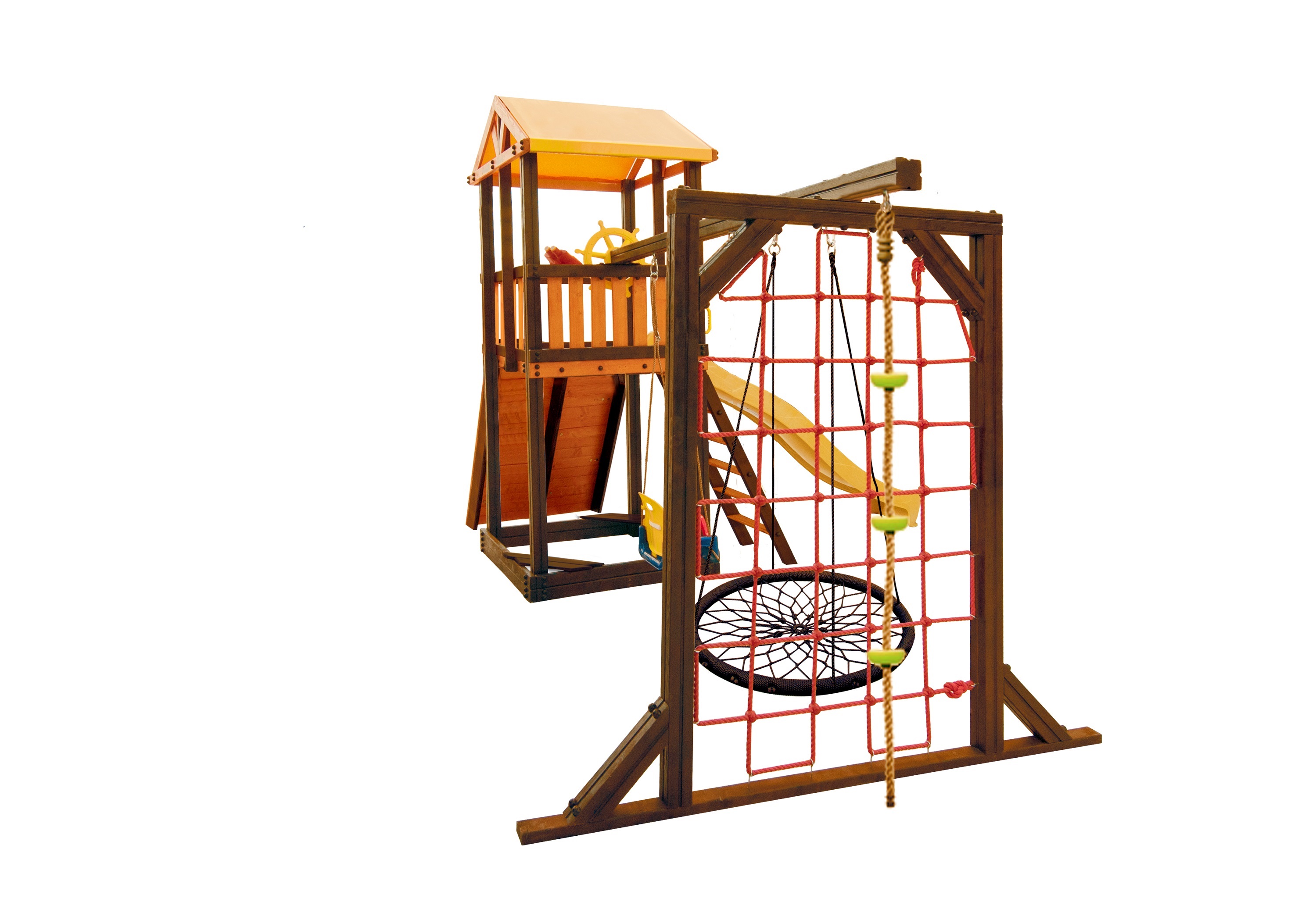 Игровой комплекс Perfetto sport «Pitigliano-11» + качели «Паутина»