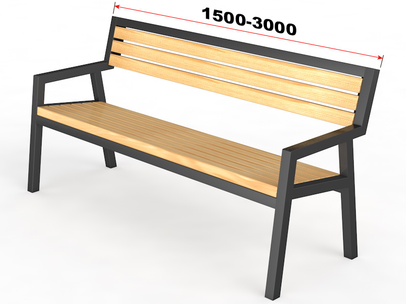 Уличная скамейка со спинкой «Чайка» (14.6.800)