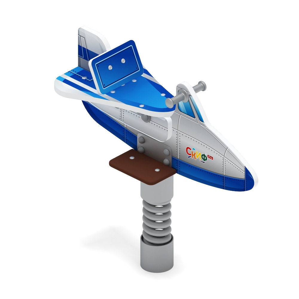 САМОЛЕТИК (синий) качалка на пружине ИО 22.03.02-02