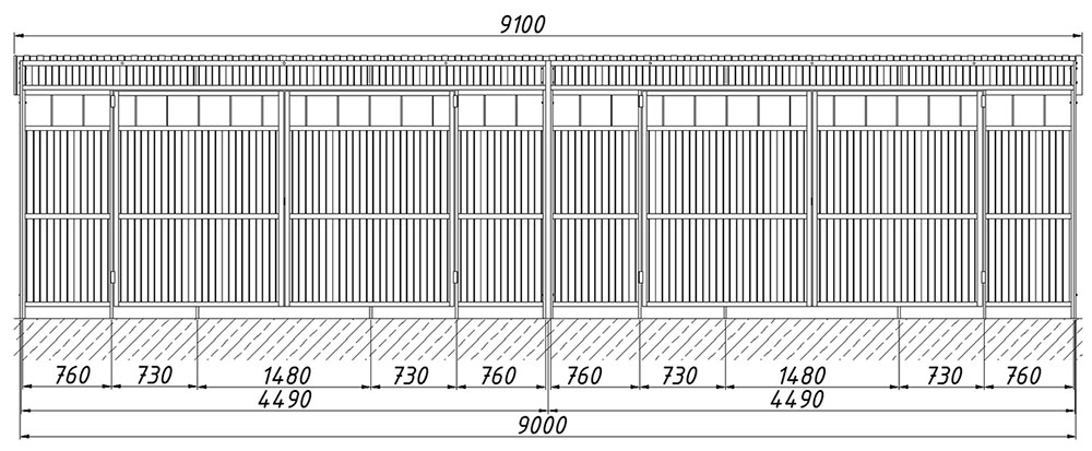 Ограждение мусоросборника ZION 6П (Б053)