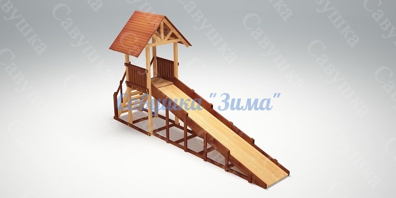 Зимняя деревянная игровая горка Савушка "Зима" - 5