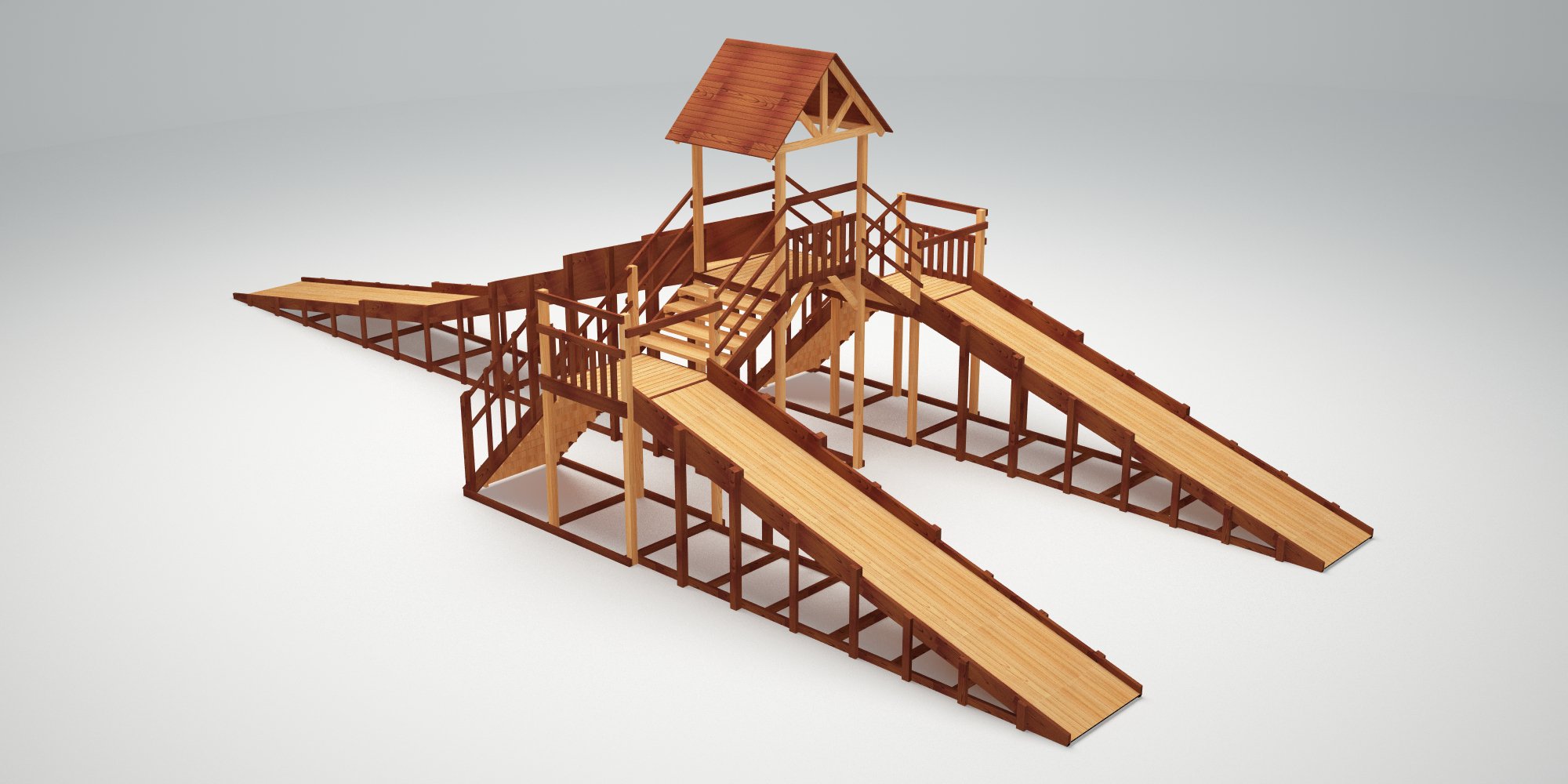 Зимняя горка ЗИМА 11 Савушка (скаты 6+6+12 м)