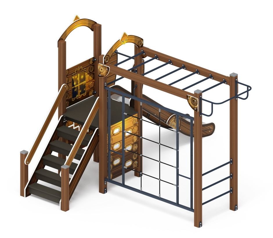 ИГРАЙТЕ С НАМИ (Эко) детский игровой комплекс ДИК 2.01.1.05-02 (Н=1200)