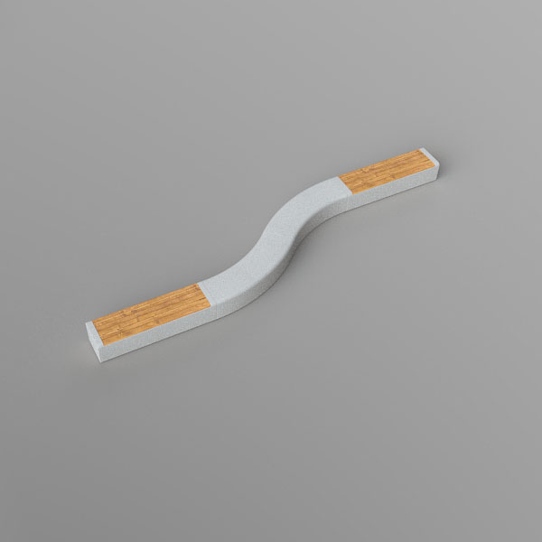 Скамья бетонная ОНДА С-66-R400