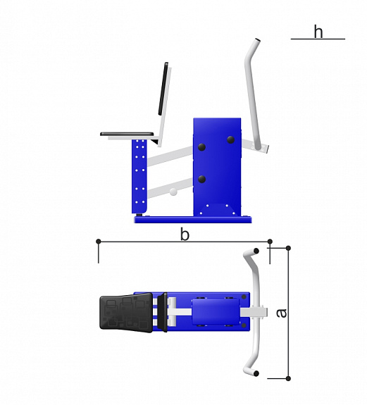 Тренажер уличный ТЯГА К ГРУДИ Romana 207.37.05