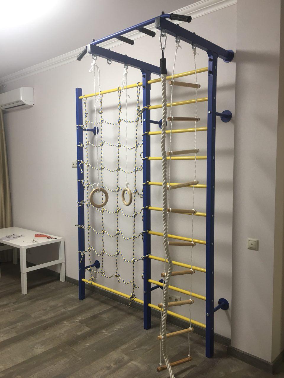 Домашний спортивный комплекс Семейный Т1 + сеть для лазанья + навесное оборудование
