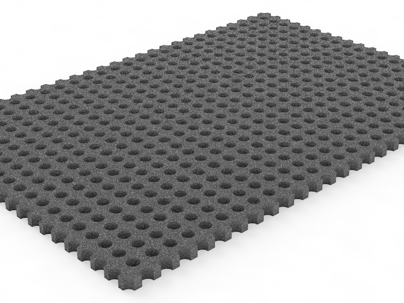 Амортизирующее резиновое покрытие, разная толщина