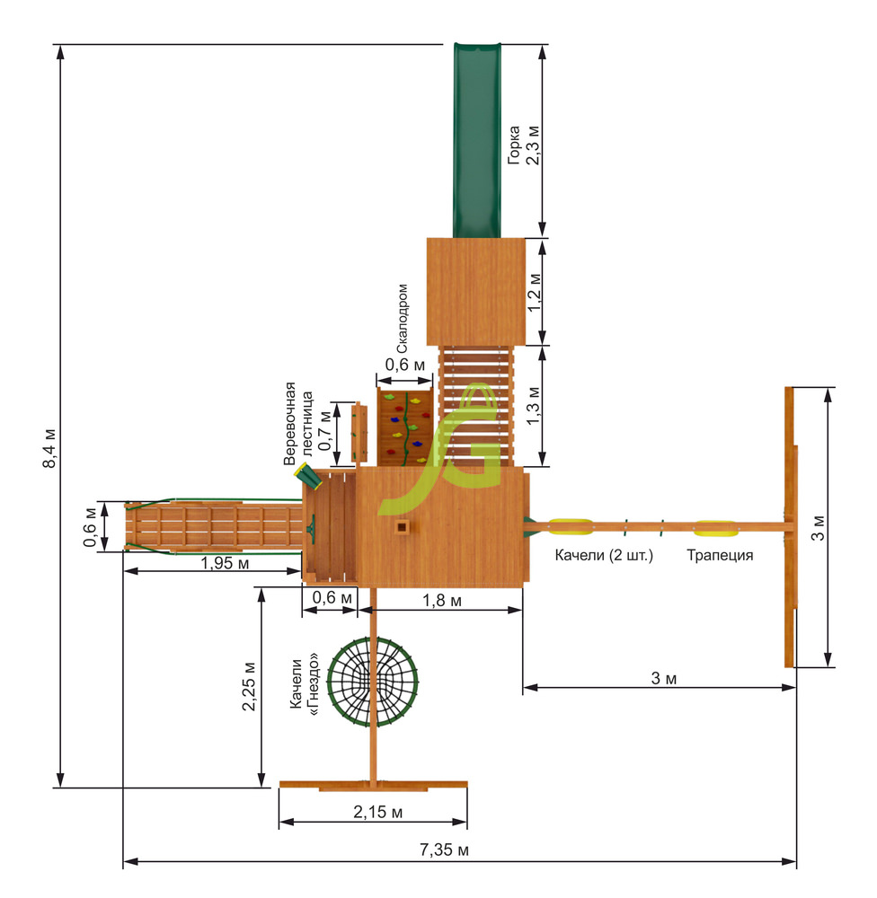 Детская площадка IgraGrad Моряк (дерево)