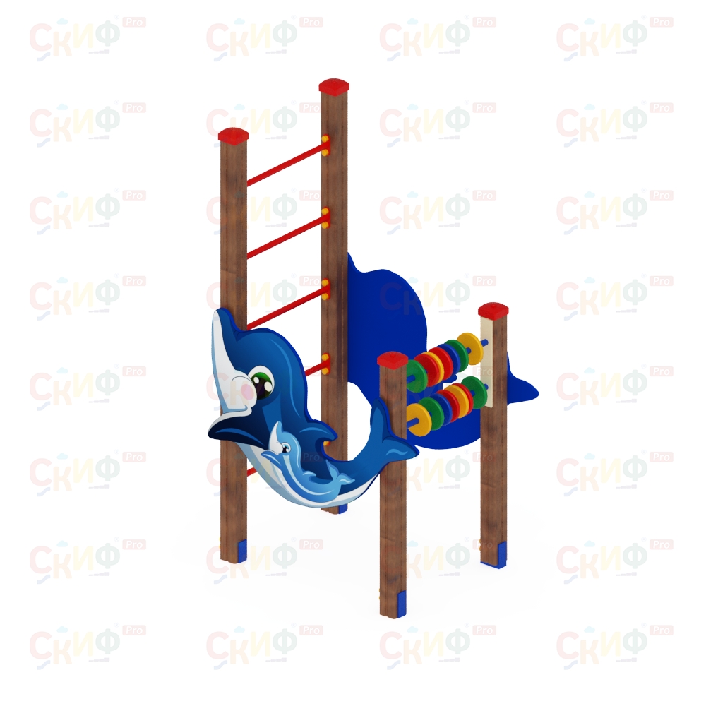 Детская площадка Спортивная серия для младшего возраста ДЕЛЬФИНАРИЙ 2 СК 1.01.06