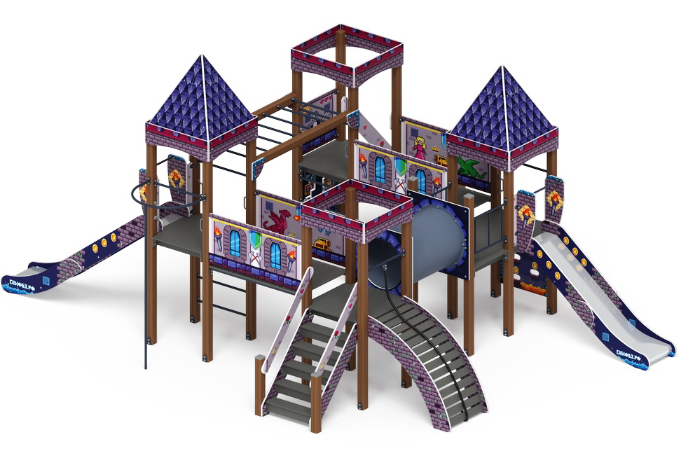 ЗАМОК детский игровой комплекс ДИК 2.18.02-13 (H=1200, H=1500)