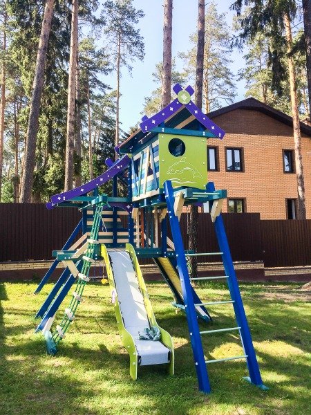 Детская деревянная игровая площадка ХИЖИНА САНТОРИНИ Самсон