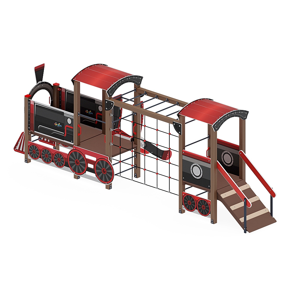 ПАРОВОЗИК (черный) детский игровой комплекс ДИК 1.03.5.03-02 (H=750)