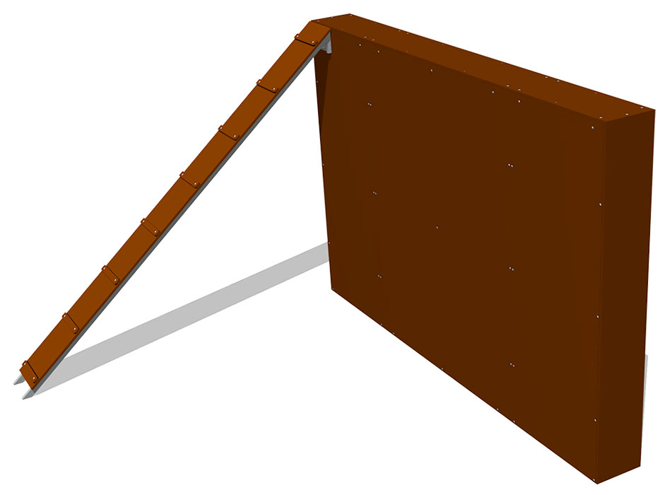 Забор с наклонной доской ZION (УО003)