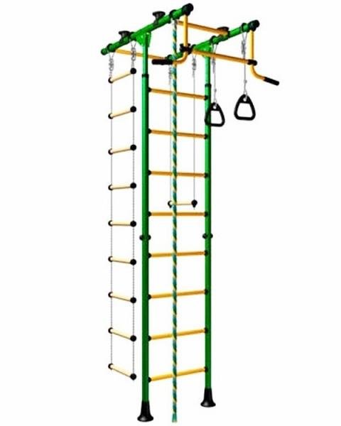 Детский спортивный комплекс ДСКМ "Комета-1" ЭКОНОМ (ДСКМ-2-8.00.Т.490.01-08) зелёно/жёлтый