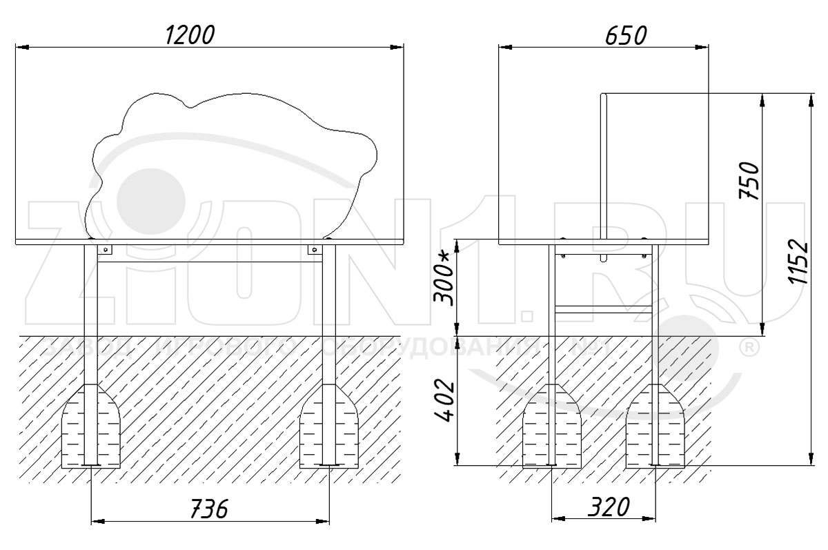 Скамейка детская ZION Саванна (СП215)