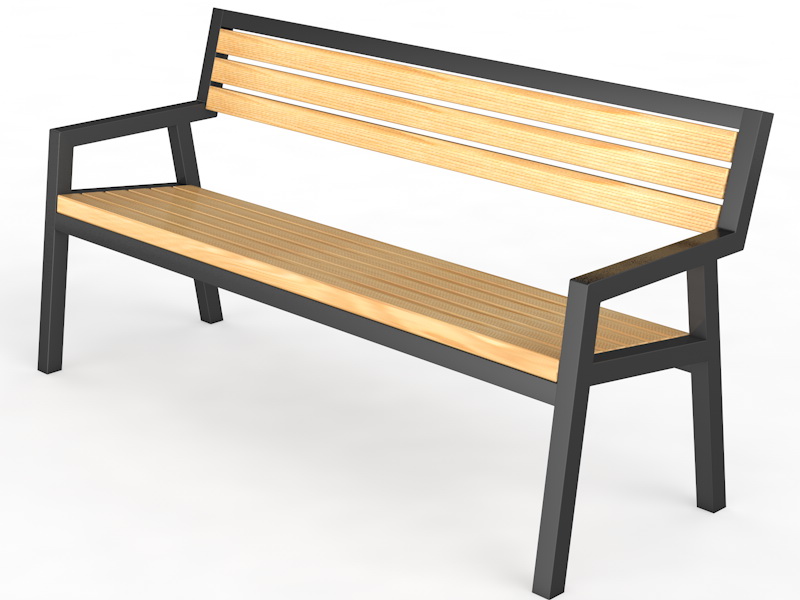 Уличная скамейка со спинкой «Чайка» (14.6.800)