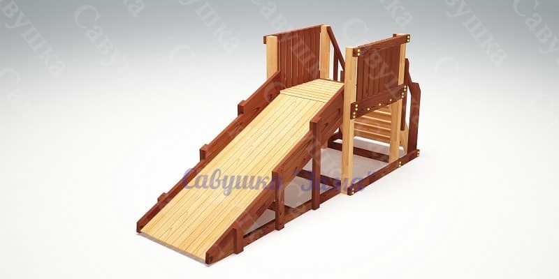 Зимняя деревянная игровая горка Савушка "Зима" - 1