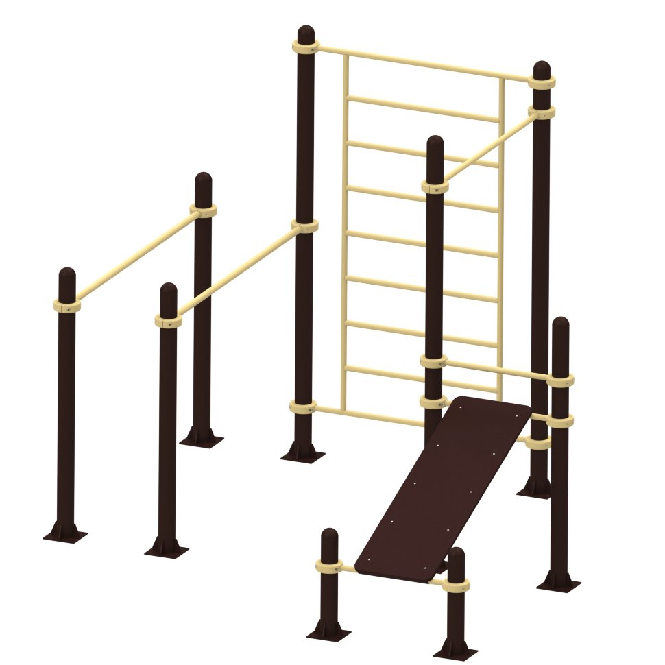 Комплекс турник, брусья, скамья для пресса, шведская стенка  Air-Gym YSK60