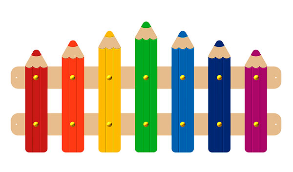 Ограждение детской площадки ZION Карандаши (ОГД022)