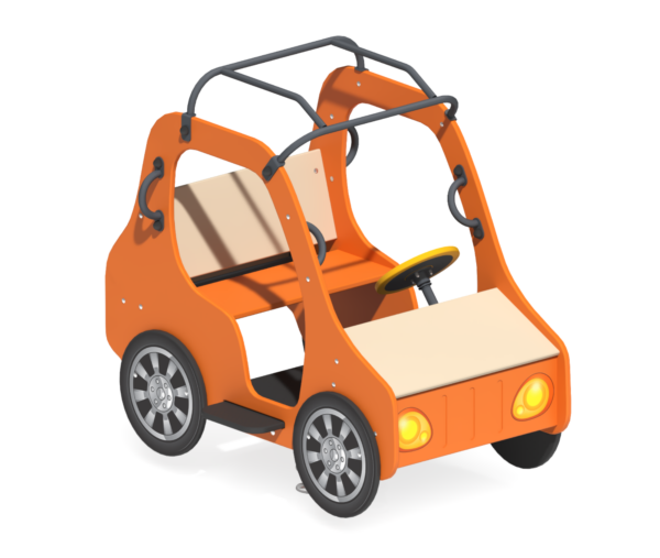 Качалка на двойной пружине для детской площадки Машинка КБ-04