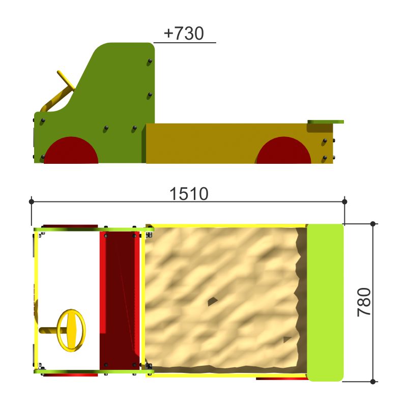 Песочница Машинка «Romana 111.03.00»