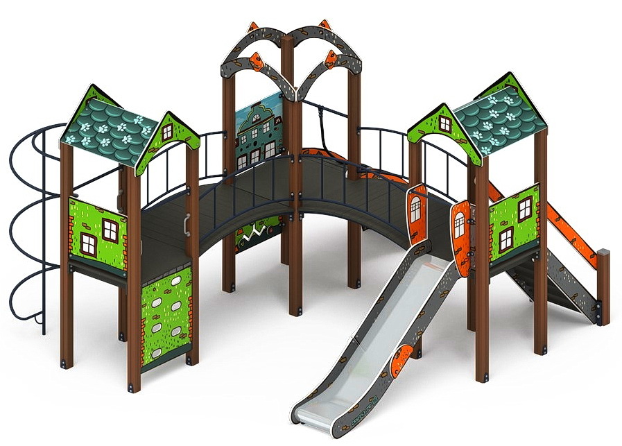 ГОРОДОК (Город) детский игровой комплекс ДИК 2.01.3.03-01 (H=1200)