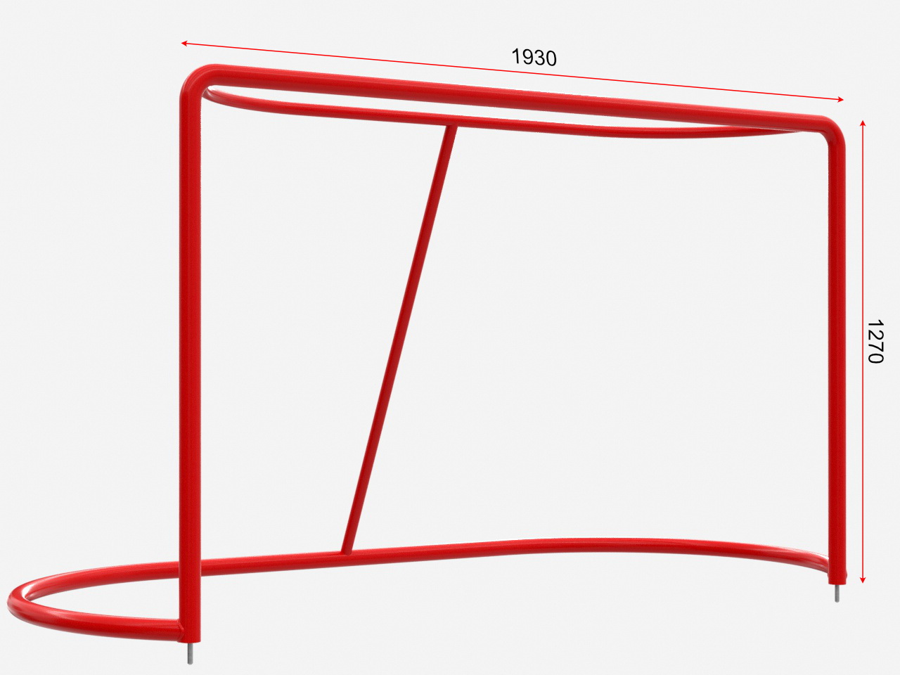 Ворота хоккейные профессион. (крепление под шпильку) (17.101-ш)