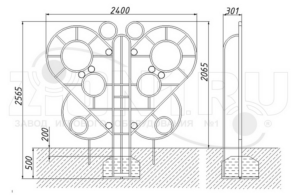 Мишень для бросания мяча ZION Мотылек (СЭ140)