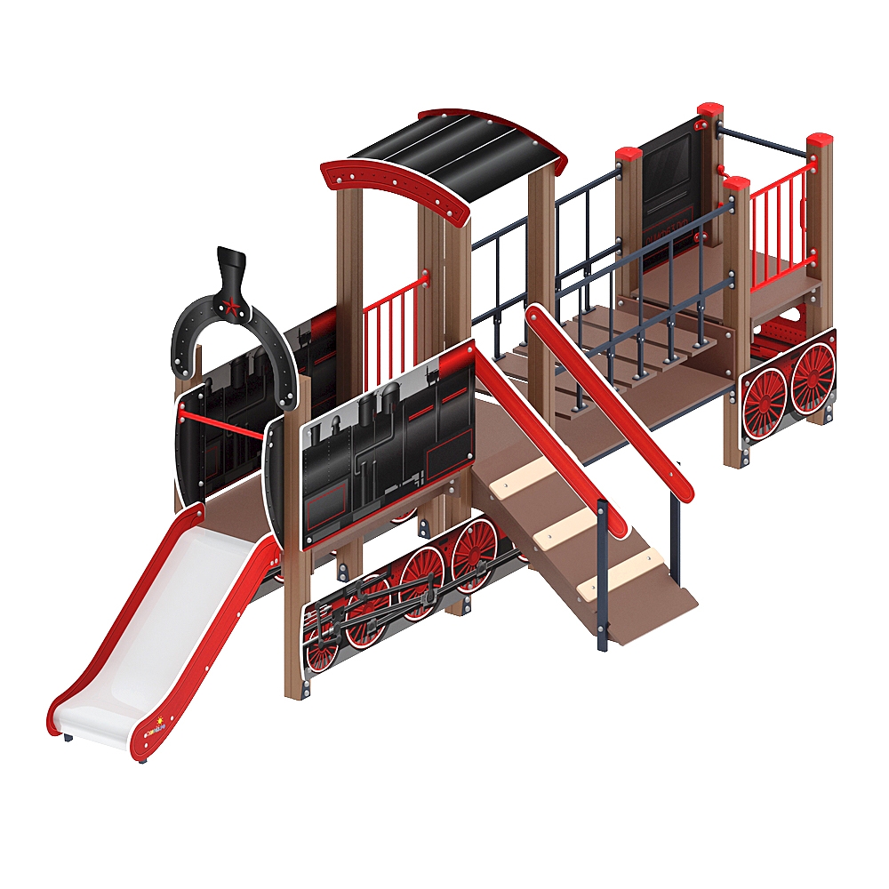 ПАРОВОЗИК детский игровой комплекс ДИК 1.03.5.01-12 (H=750)