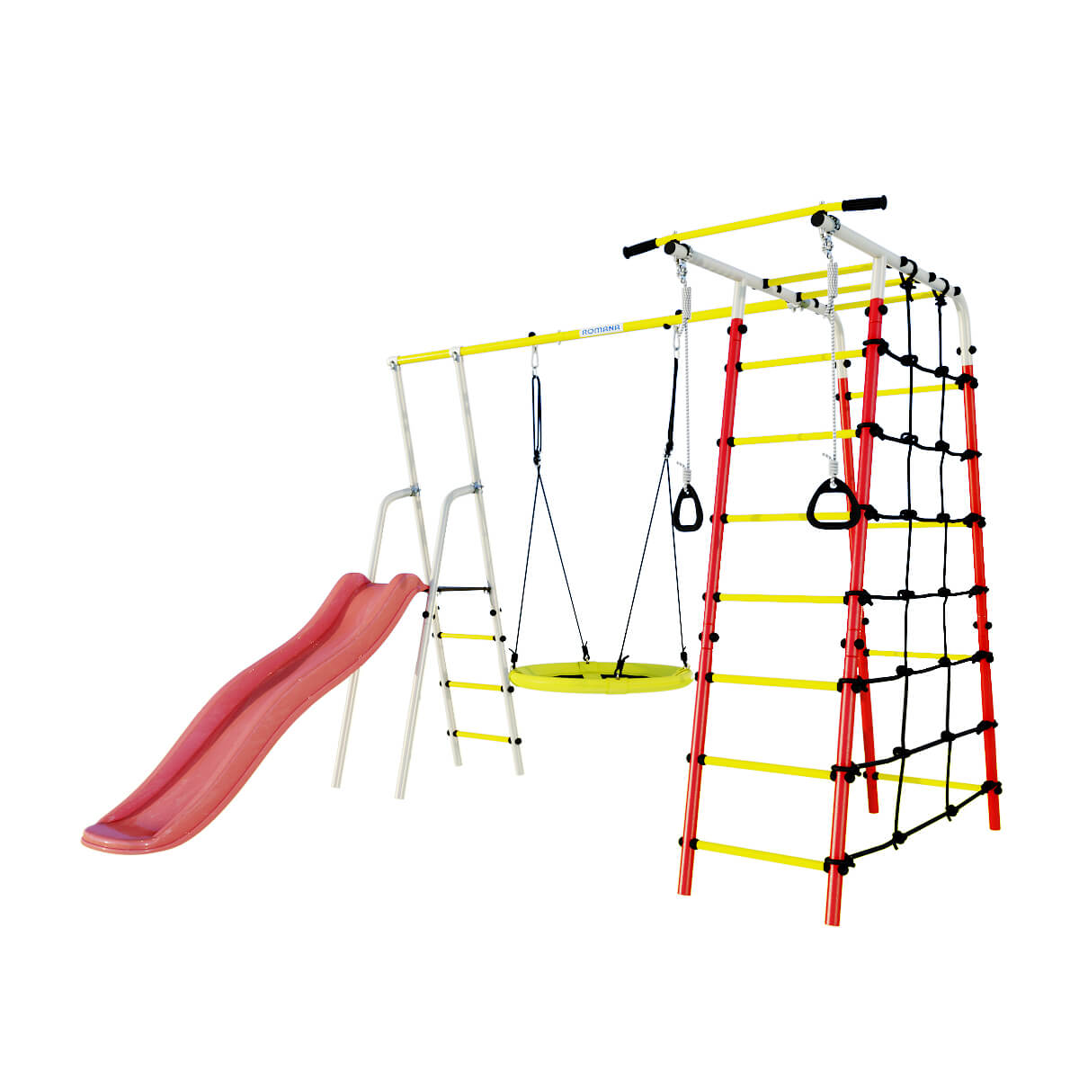 Детский спортивный комплекс для дачи Romana БОГАТЫРЬ R.103.07.04 + 1.D-26.03  (качели-гнездо)