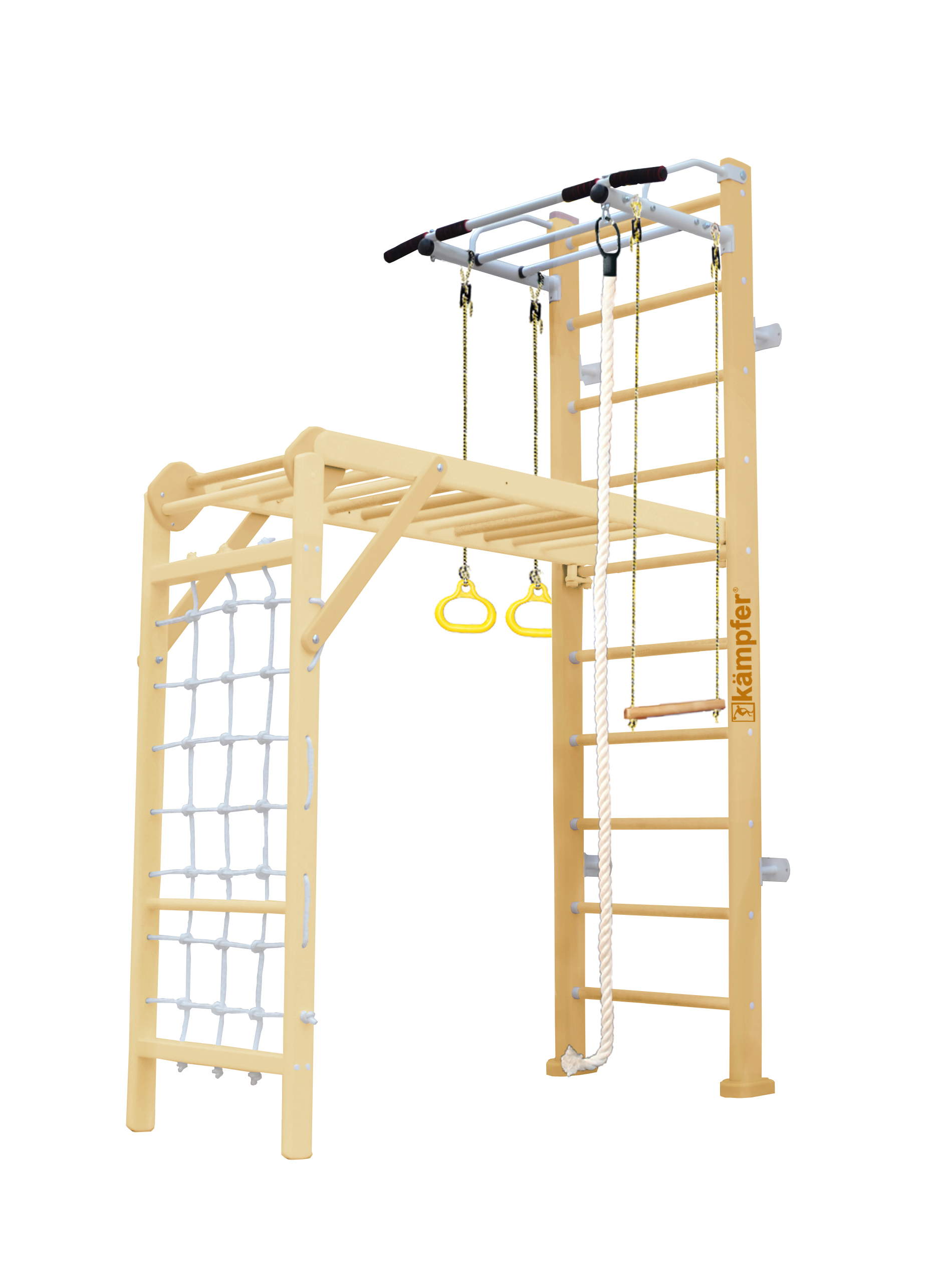 Шведская стенка Kampfer Union Wall (№1 натуральный Стандарт белый турник)