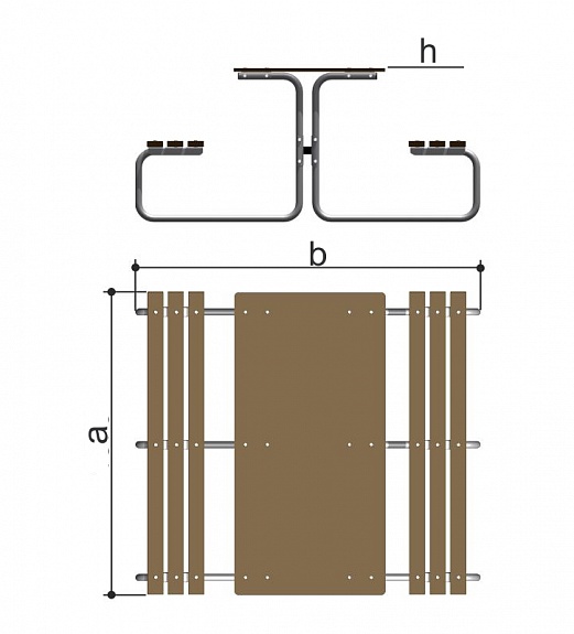 Стол со скамьями Romana 302.06.00