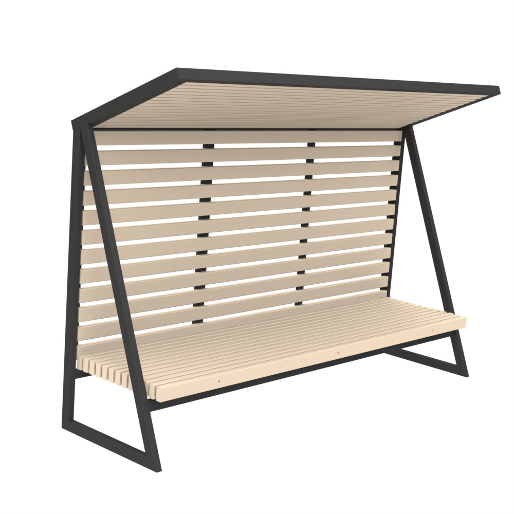 Пергола парковая со скамьей Air Gym AP6, серый, орегон