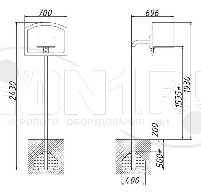 Стойка баскетбольная детская ZION Малыш (СЭ158)