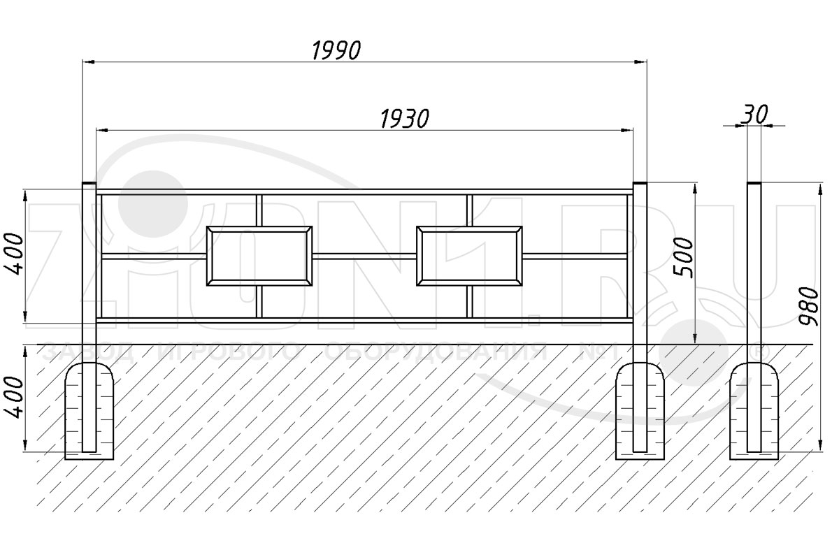 Газонное ограждение ZION ОГ-17 (ОГ018)
