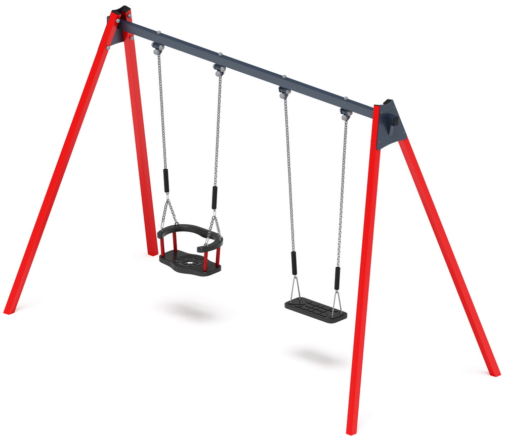 Качели М2 двойные ИО 12.М.01.03.03-01 (красный)
