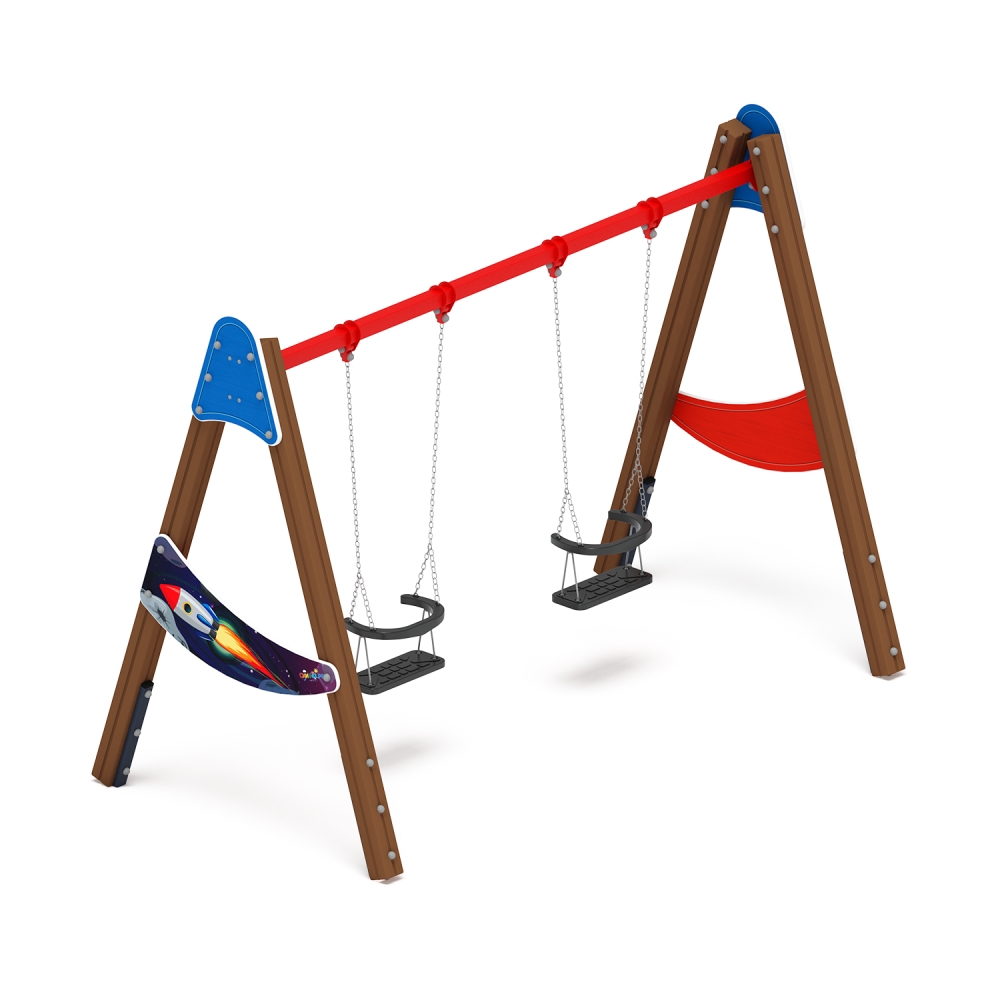 КОСМОПОРТ качели Д2 двойные ИО 12.Д.01.01.02-П