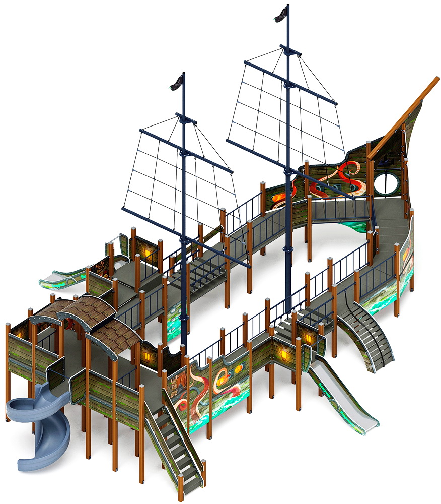 ФЛАГМАН детский игровой комплекс ДИК 2.03.3.03-11 (H=1200, H=1500, H=2000)