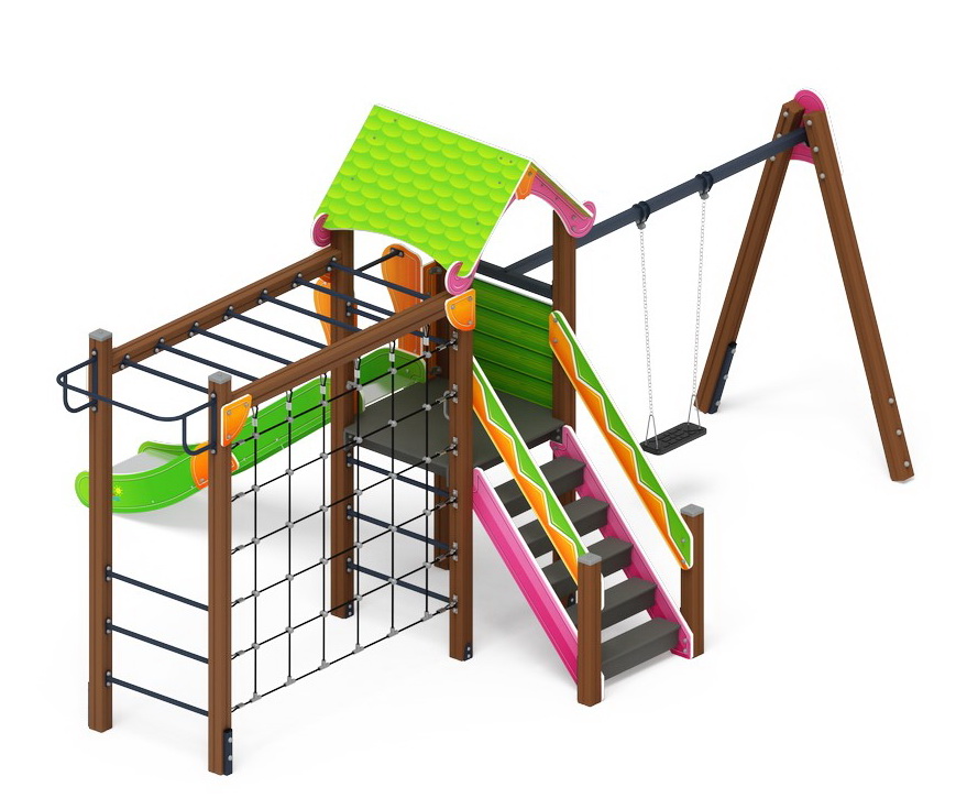 ЛУКОМОРЬЕ детский игровой комплекс ДИК 2.25.03-01.С (Н=1200)