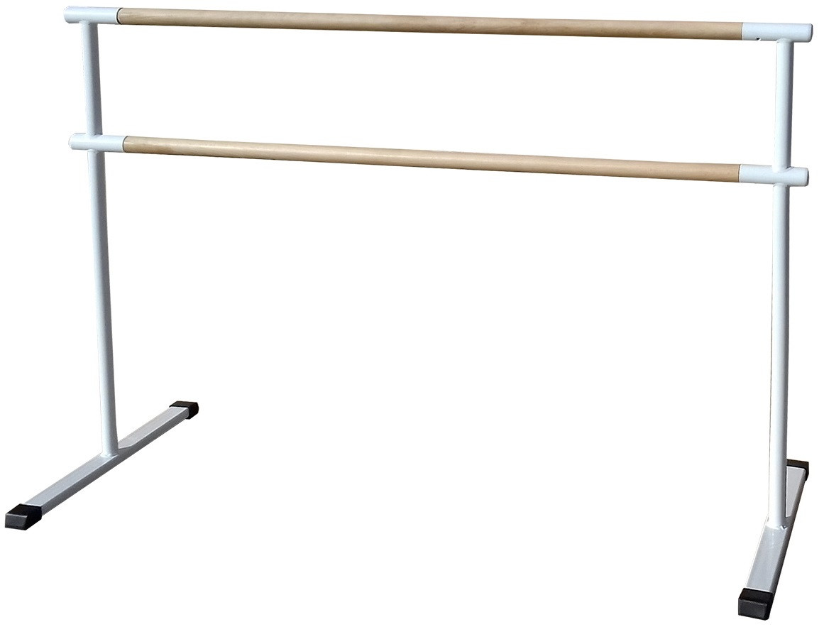 Станок хореографический PREMIUM напольный, двухрядный 1,5 м Береза (мобильный)