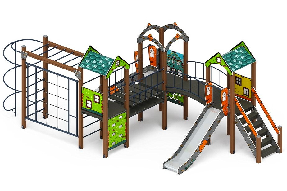 ГОРОДОК (Городок) детский игровой комплекс ДИК 2.01.3.02-01 (H=1200)