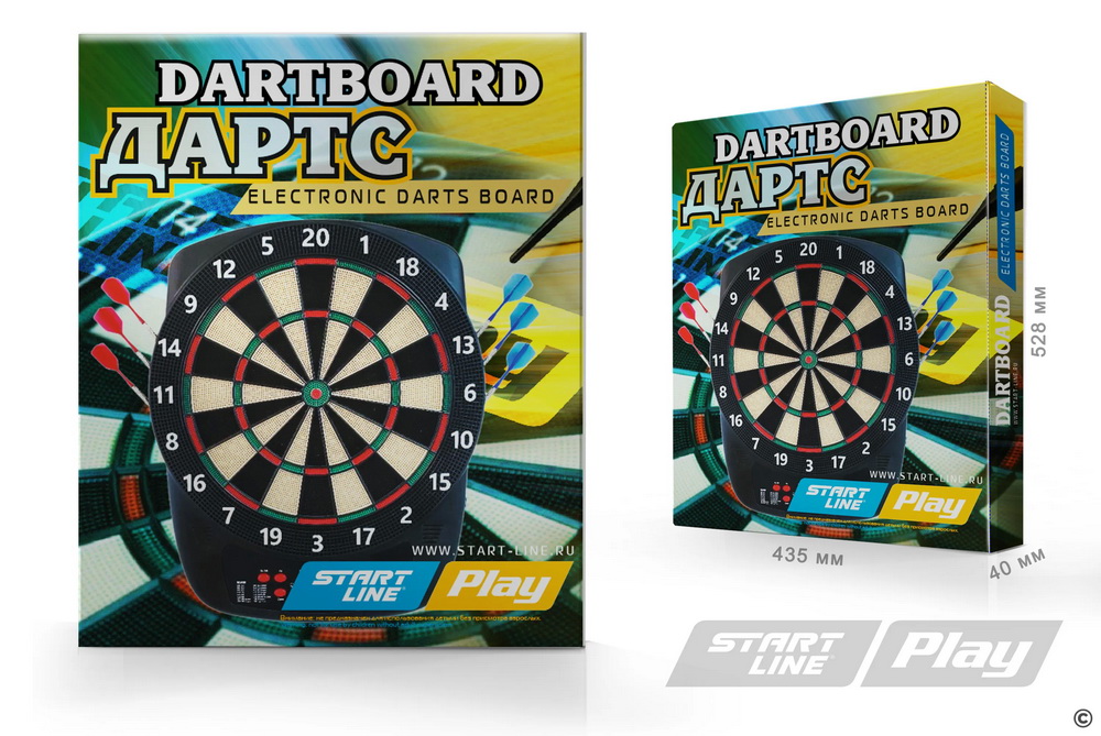Комплект для игры в электронный дартс START LINE Electronic Dartboard