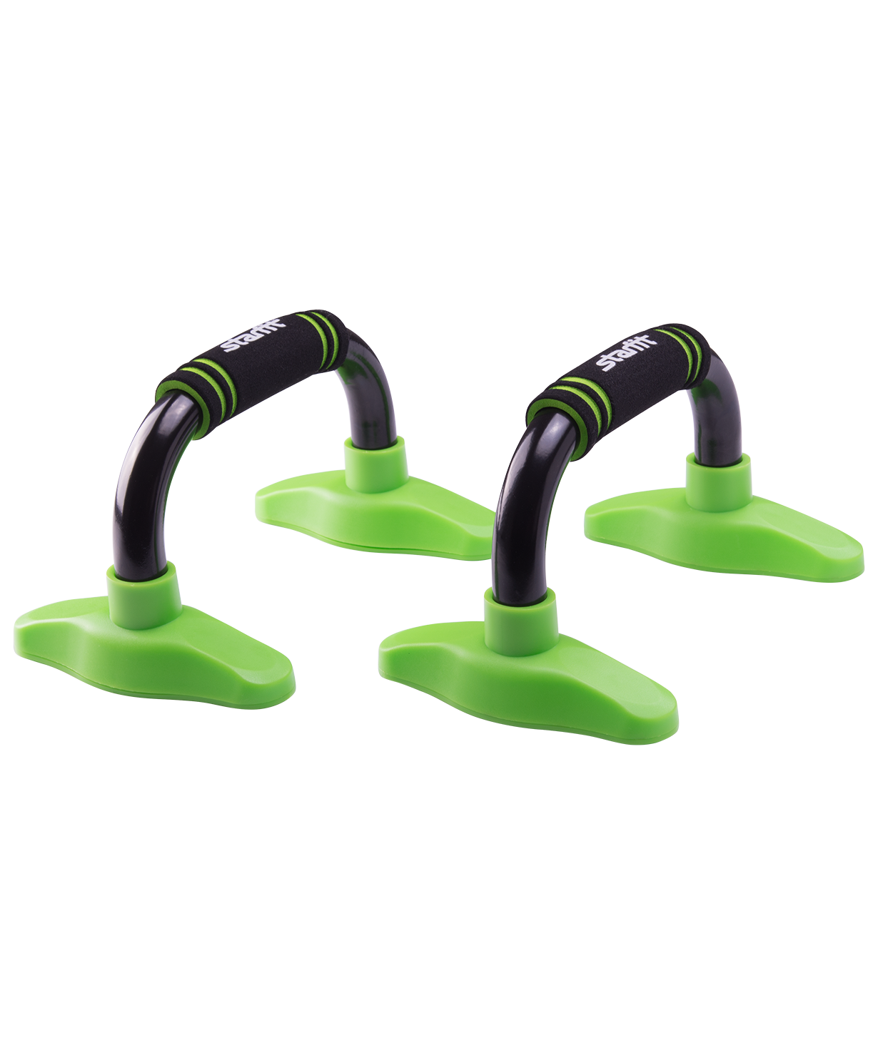 Упоры для отжиманий «Классические» BA-302, черные/зеленые
