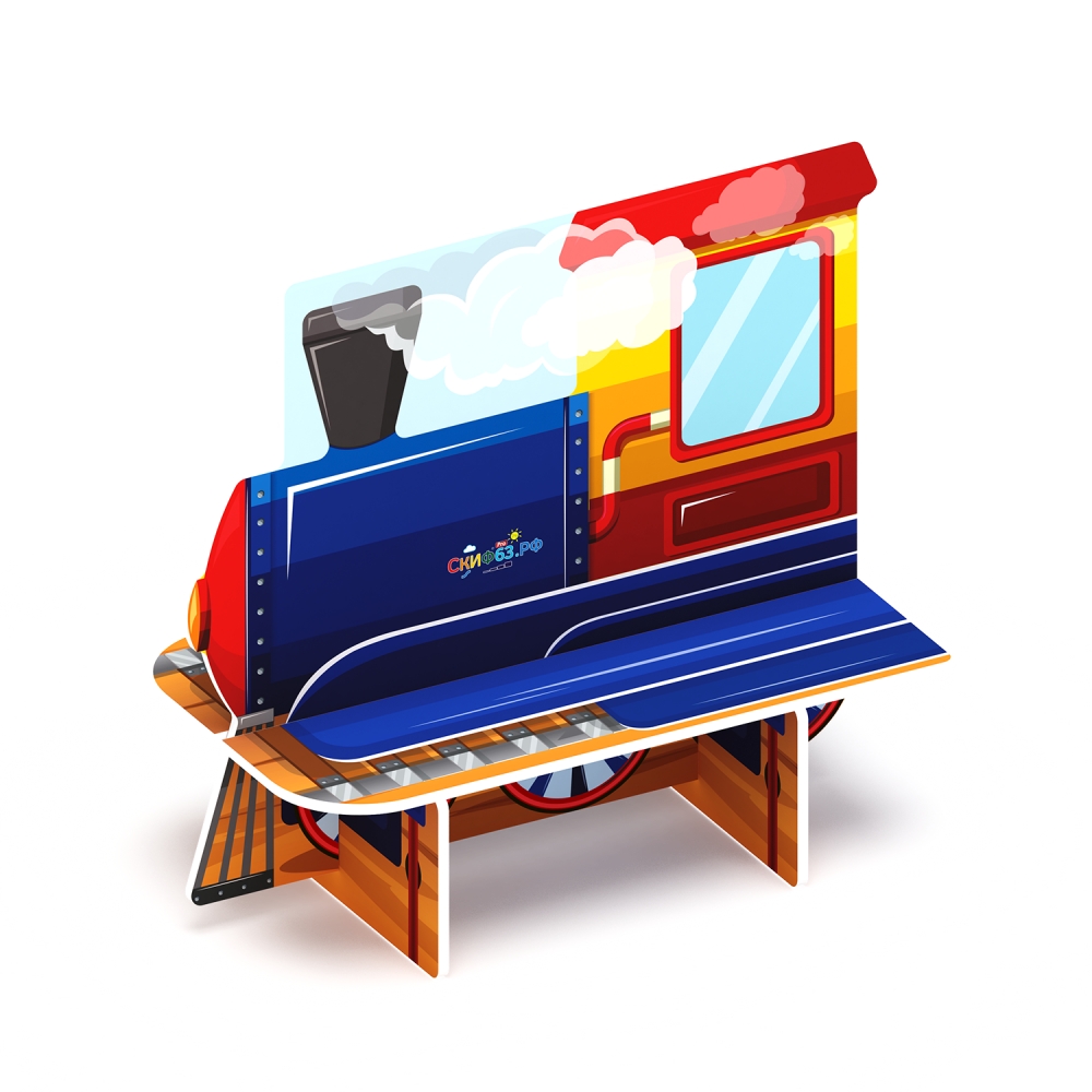 Скамейка ПАРОВОЗИК для детской площадки МФ 41.03.06