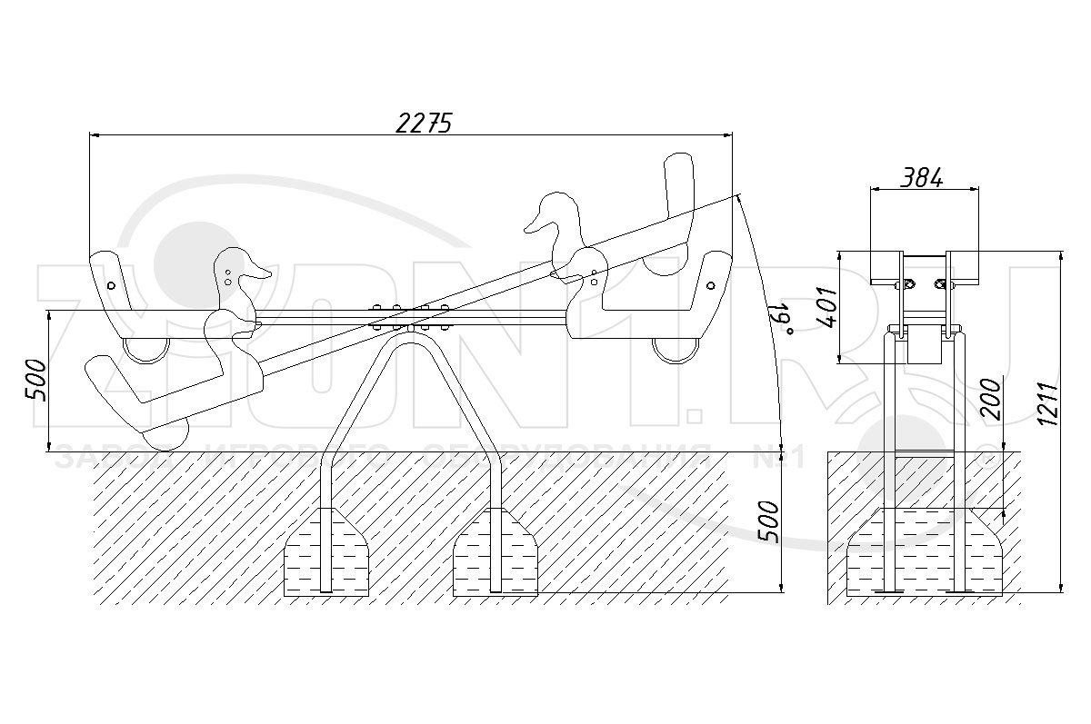 Качалка-балансир ZION Утки (КЧ051)